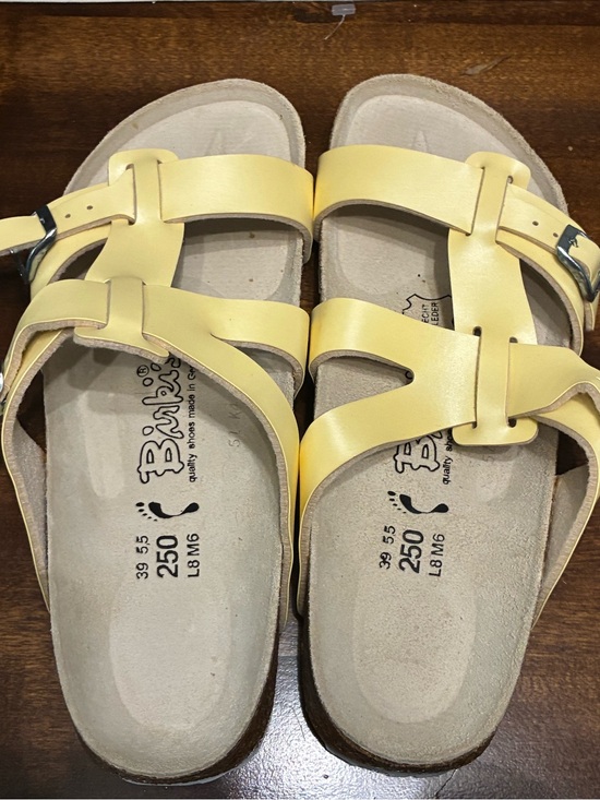 Birkenstock Shoes - Birkenstock Yellow Double-Strap Sandals